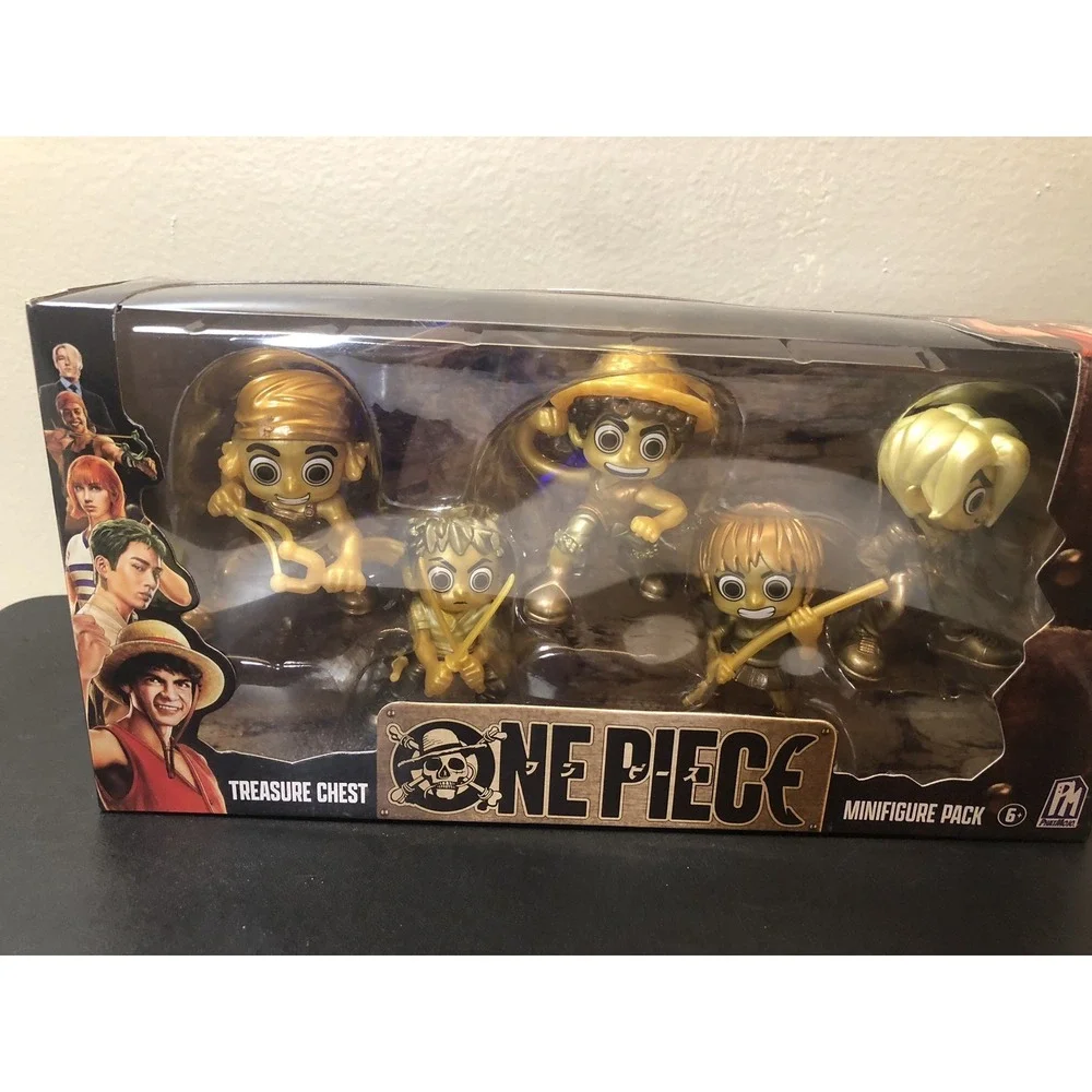 PhatMojo Netflix‎ One Piece Gold Treasure Chest 5 Pack Minifigures